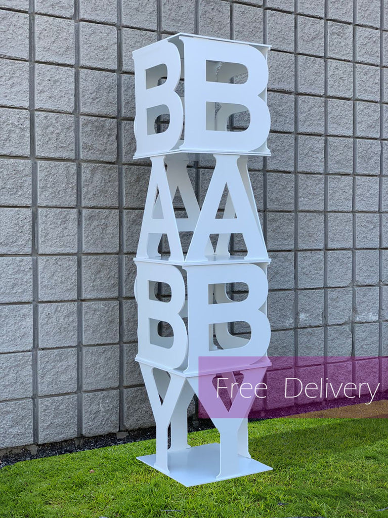 3D Large Block Letters, Block letters baby shower North America Baby Shower Blocks Event Decoration