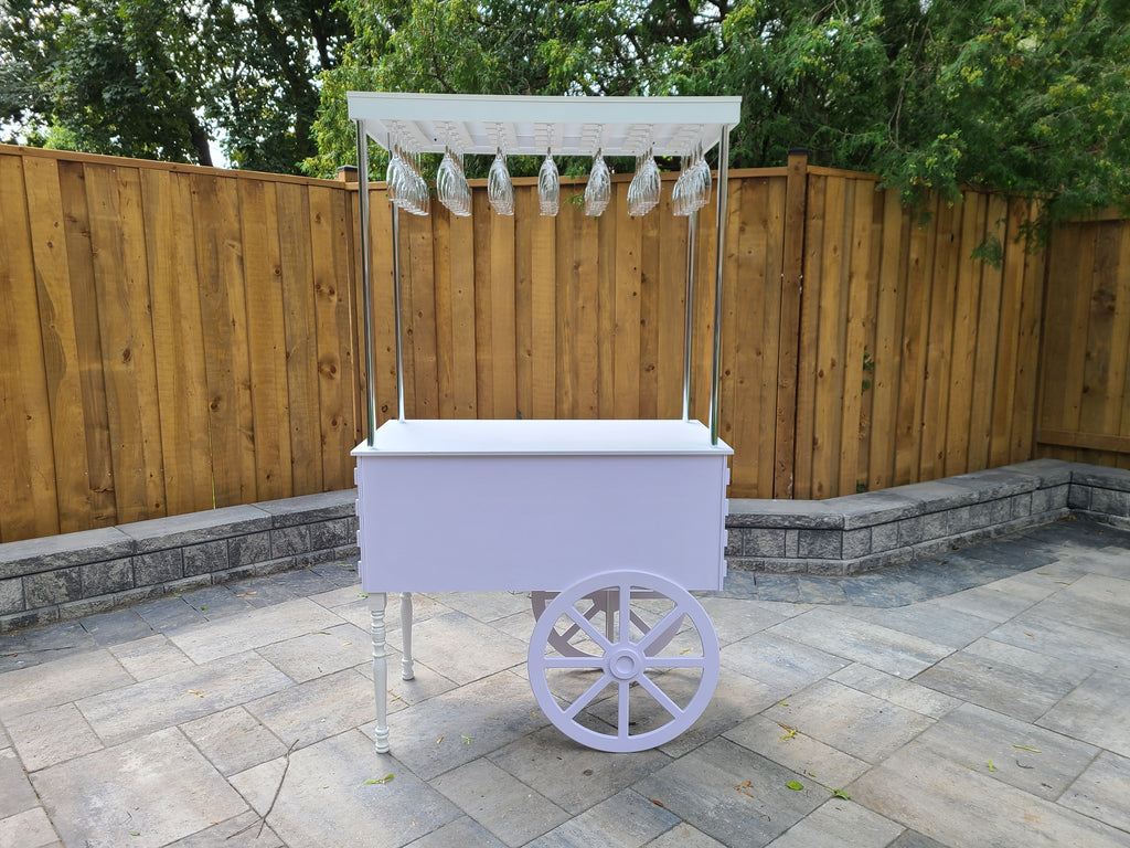 Champagne Cart Drink Cart Used for Weddings and Birthdays Drink Holder Ideas for Classy Birthdays champagne cart on wheels vendor display Cart image 2