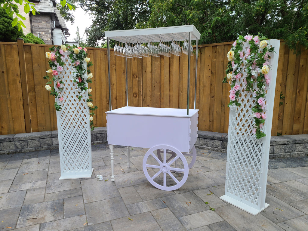 Wedding Champagne Cart + Display Rack Champagne Champagne Wall Holder Event Decoration