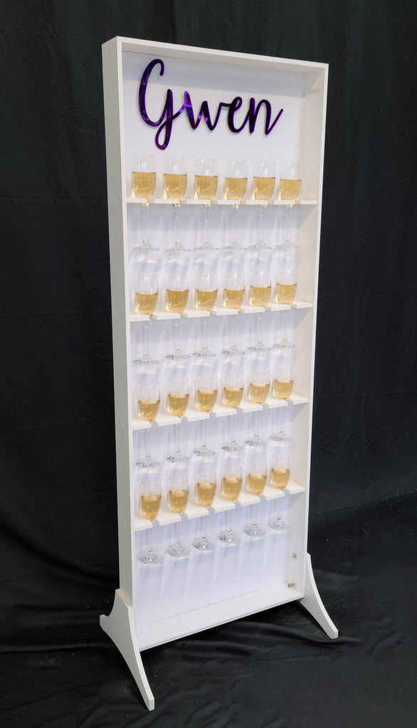 40 Glass Champagne, Wall Flute Holder, Wall Stand, Rack Champagne, Wall Holder, Event Decoration