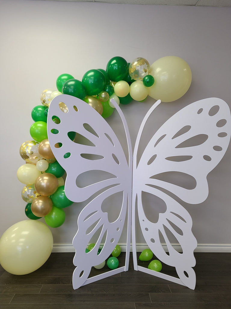 Large Butterfly Backdrop , Outdoor Backdrop For Birthdays ,  Large Backdrop for events , Birthday Party Decorations , Bridal Shower Decorations , Birthday Idea Decorations , Outdoor Event Planning Ideas , White Backdrop , Butterfly Backdrop Image 3