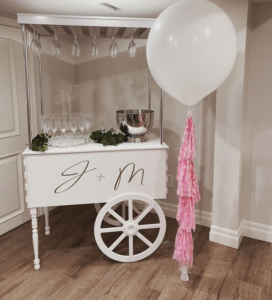 Champagne Cart Drink Cart Used for Weddings and Birthdays Drink Holder Ideas for Classy Birthdays champagne cart on wheels vendor display Cart image 3